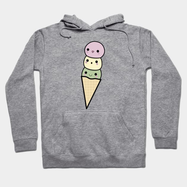 Kawaii Ice Cream Cone T-Shirt Hoodie by happinessinatee